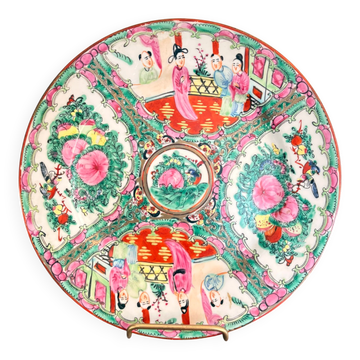 Old Rose Family Pewter Dish Empty Pocket Peony Hong Kong