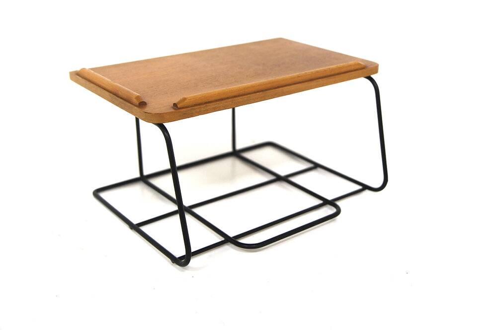 Wall shelf, Scandinavian teak bedside table, Sweden, 1950