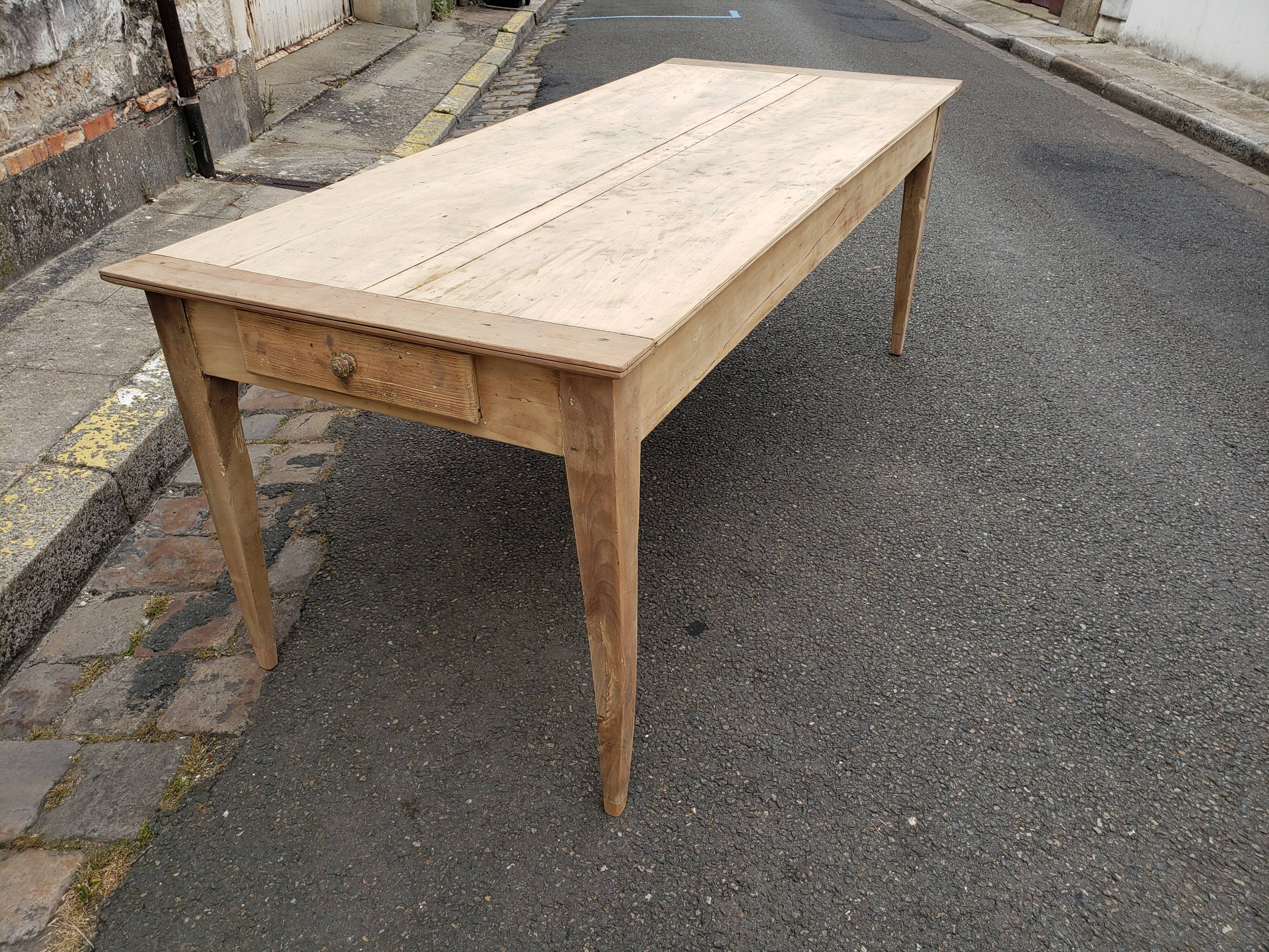 Farm table 2 poplar and chestnut drawers