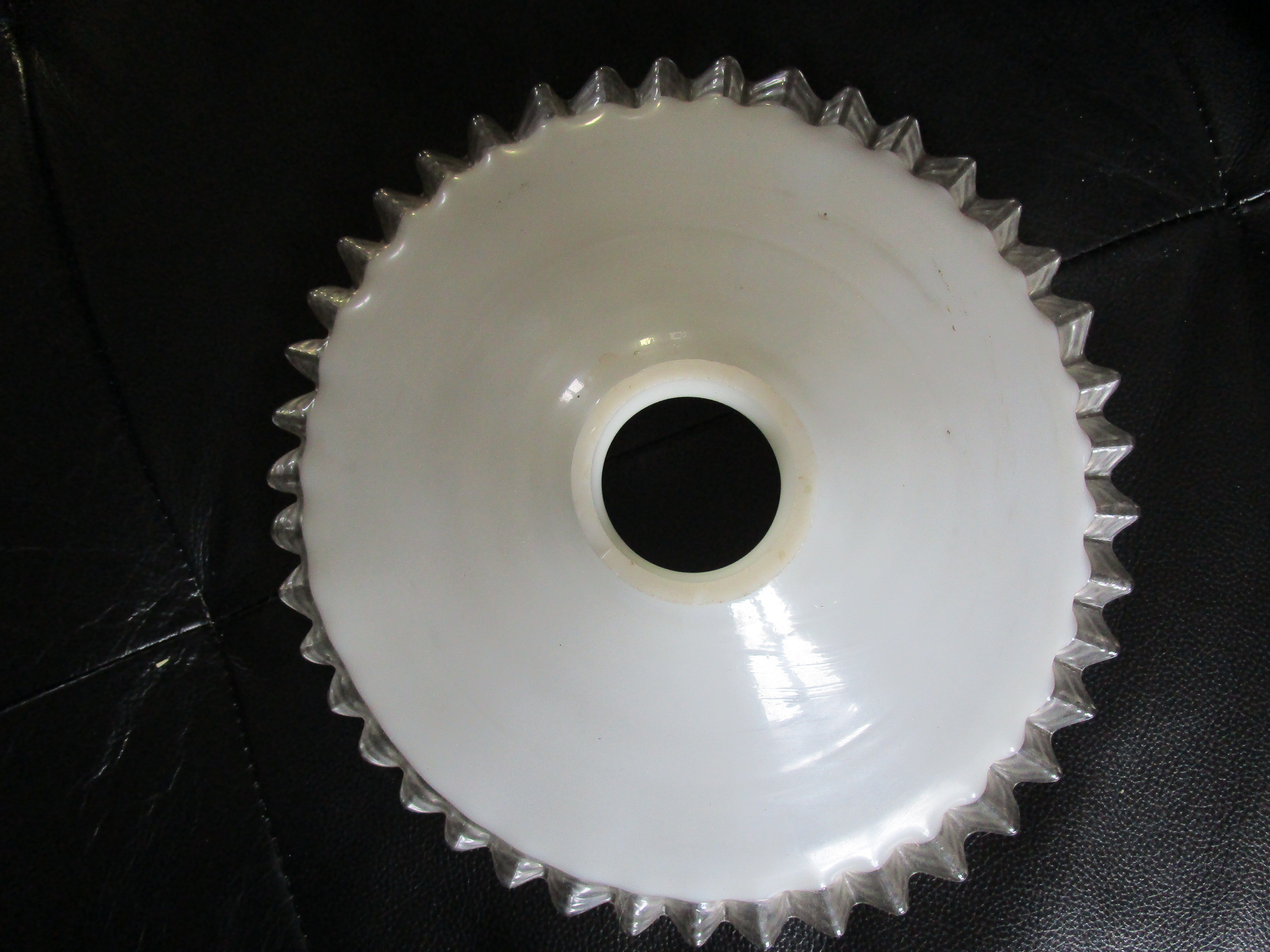 White lampshade in vintage opaline