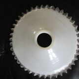 White lampshade in vintage opaline