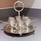 Antique Silver Egg Coddler Stand Holder Set Of 6 Egg Holder With 6 Silver Spoons