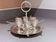 Ensemble de 6 porte-oeufs en argent antique avec 6 cuillères en argent.