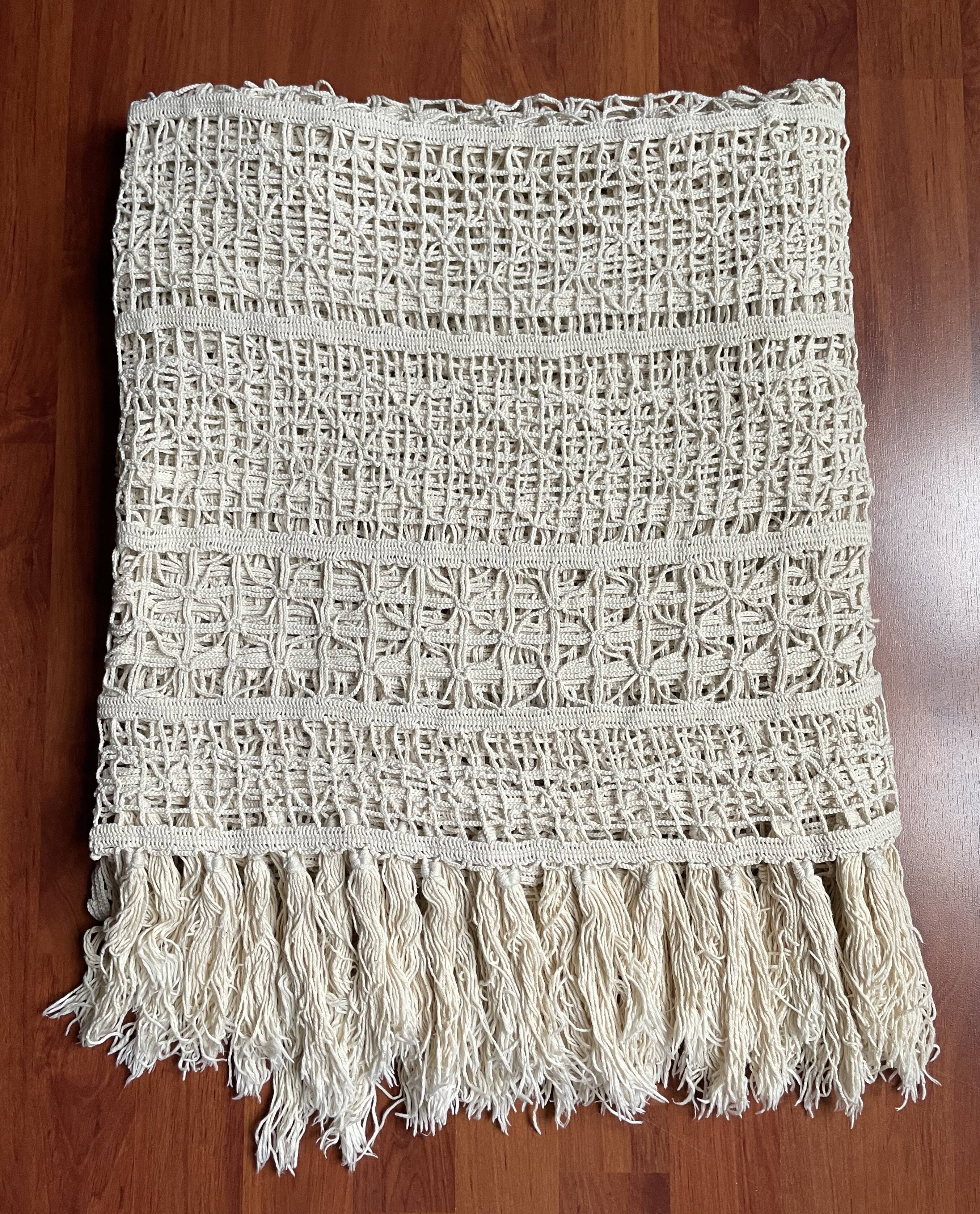 Bedside rug - throw in old cotton thread