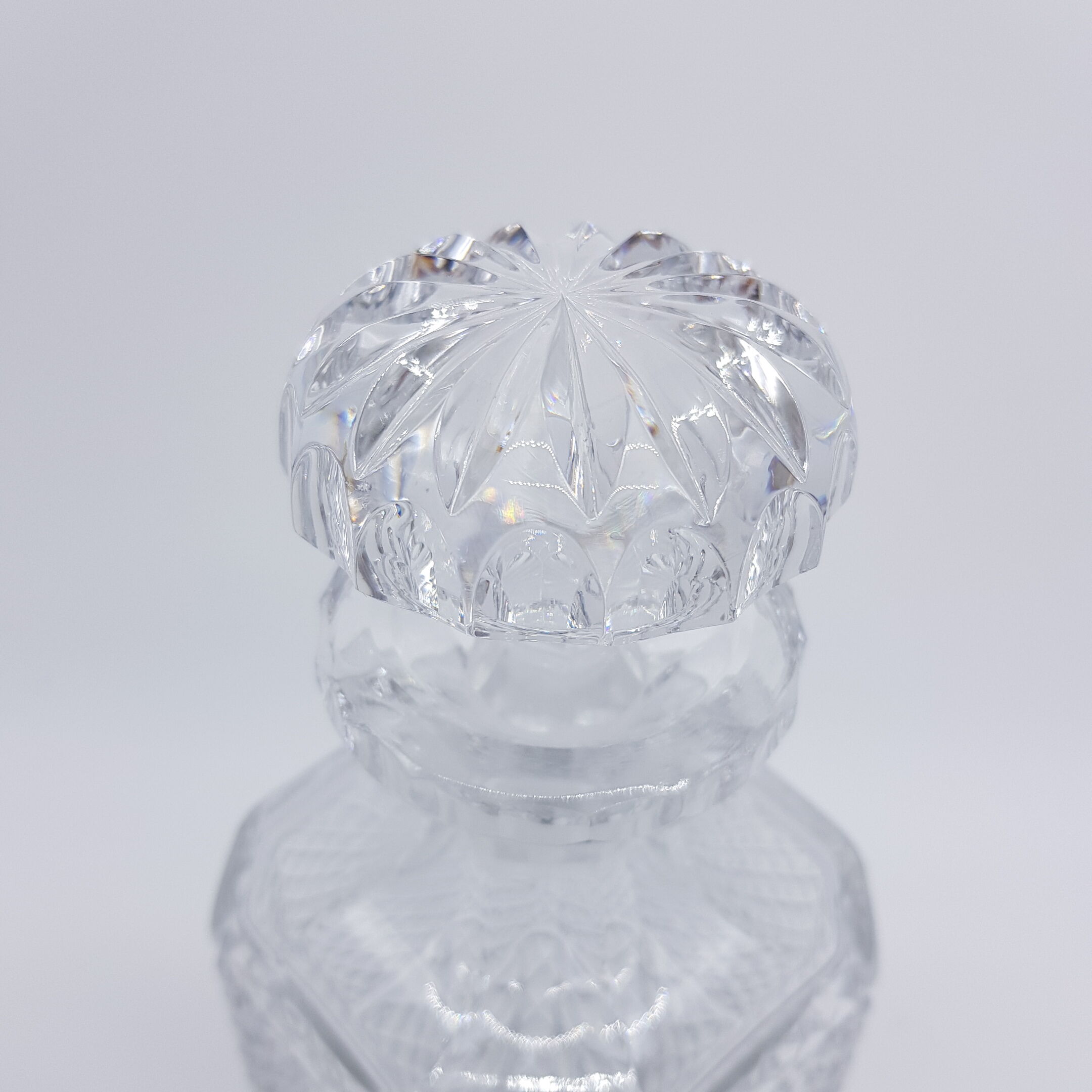 Square-shaped crystal carafe has spikes