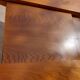 round or oval table with extension, central leg, vintage Baumann design