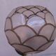 Floral floor lamp in pearlescent Capiz, 1970s.