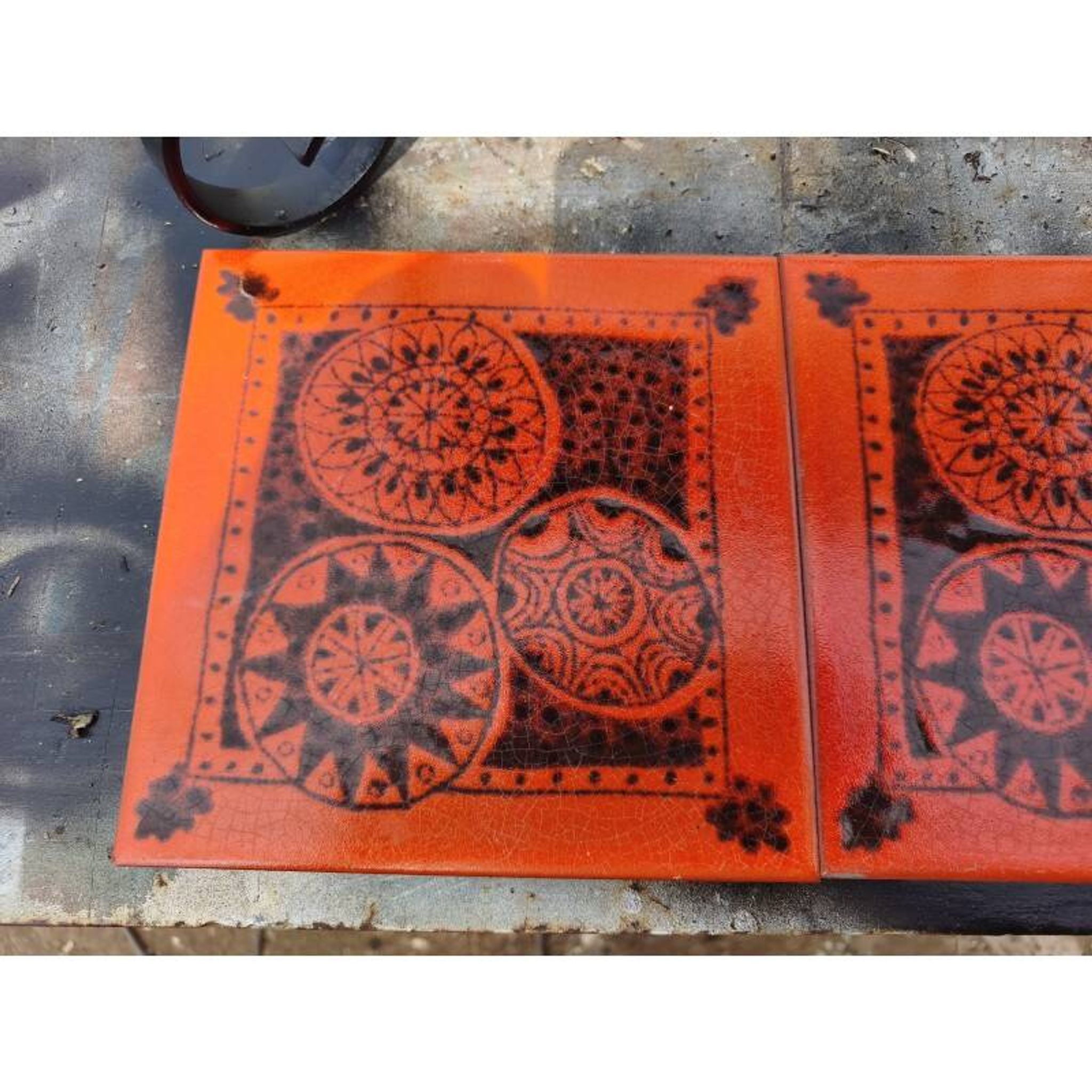 Magazine rack decorative faience by Boleslaw Danokowski