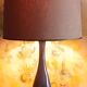 "Violet blue" lamp by Philippe Capelle, original lampshade, circa 1950