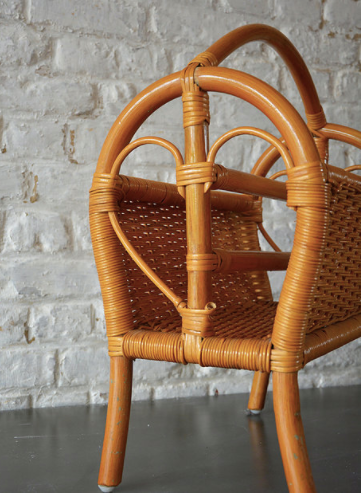 Odette rattan magazine rack