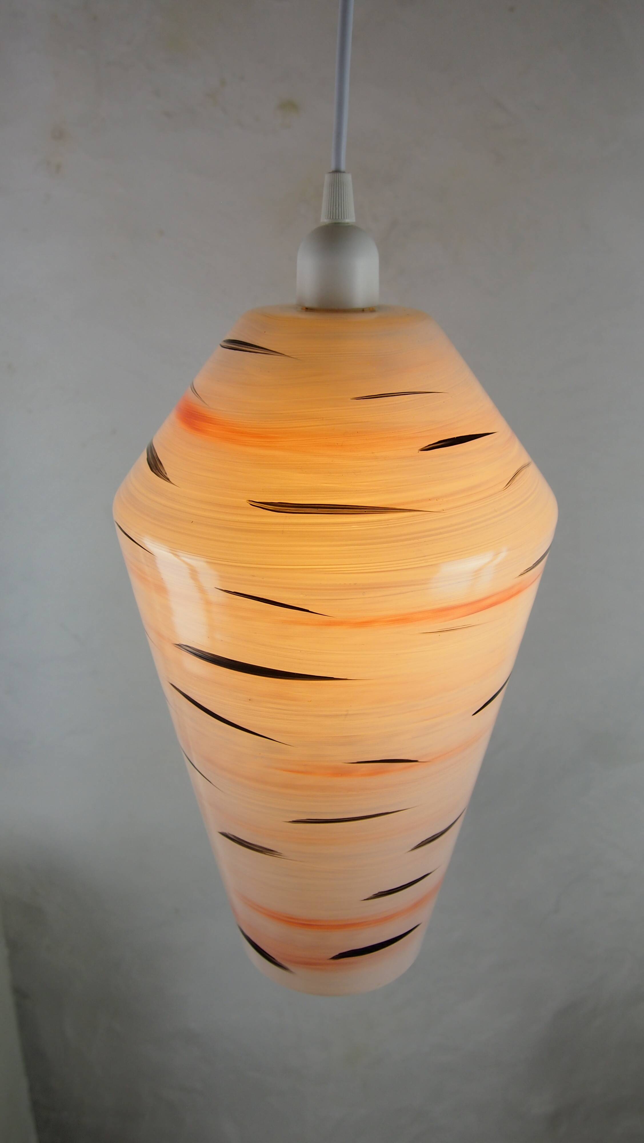 Vintage French pendant light from the 1960s in the Lunel style