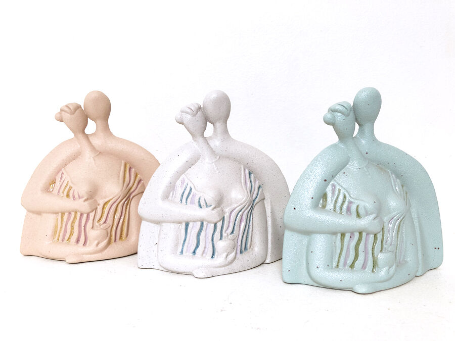 Blue couple, ceramiche chiminazzo, 1970