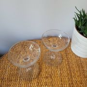 Set of 2 flat champagne glasses