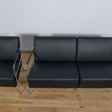 Swedish Leather Sofa and Armchair by Gunilla Allard for Lammhults, 1990s, Set of 2