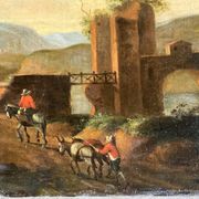 Italian landscape, oil on canvas, late 18th century