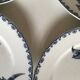 Plates Sarreguemines Hummingbird Earth 19th end railway