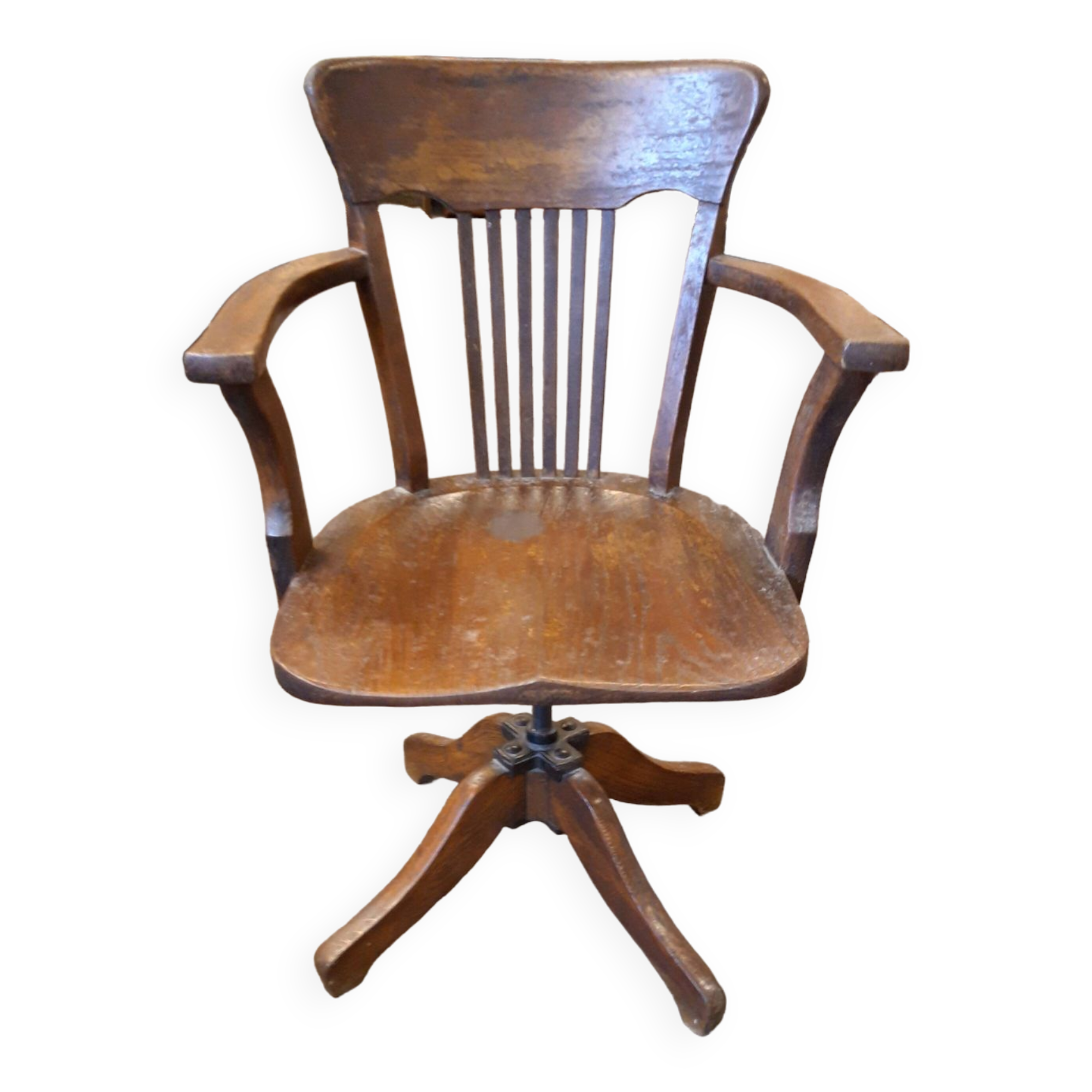 American oak office armchair
