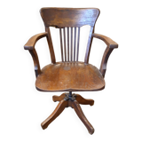 American oak office armchair