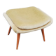 Vintage stool beige fabric
