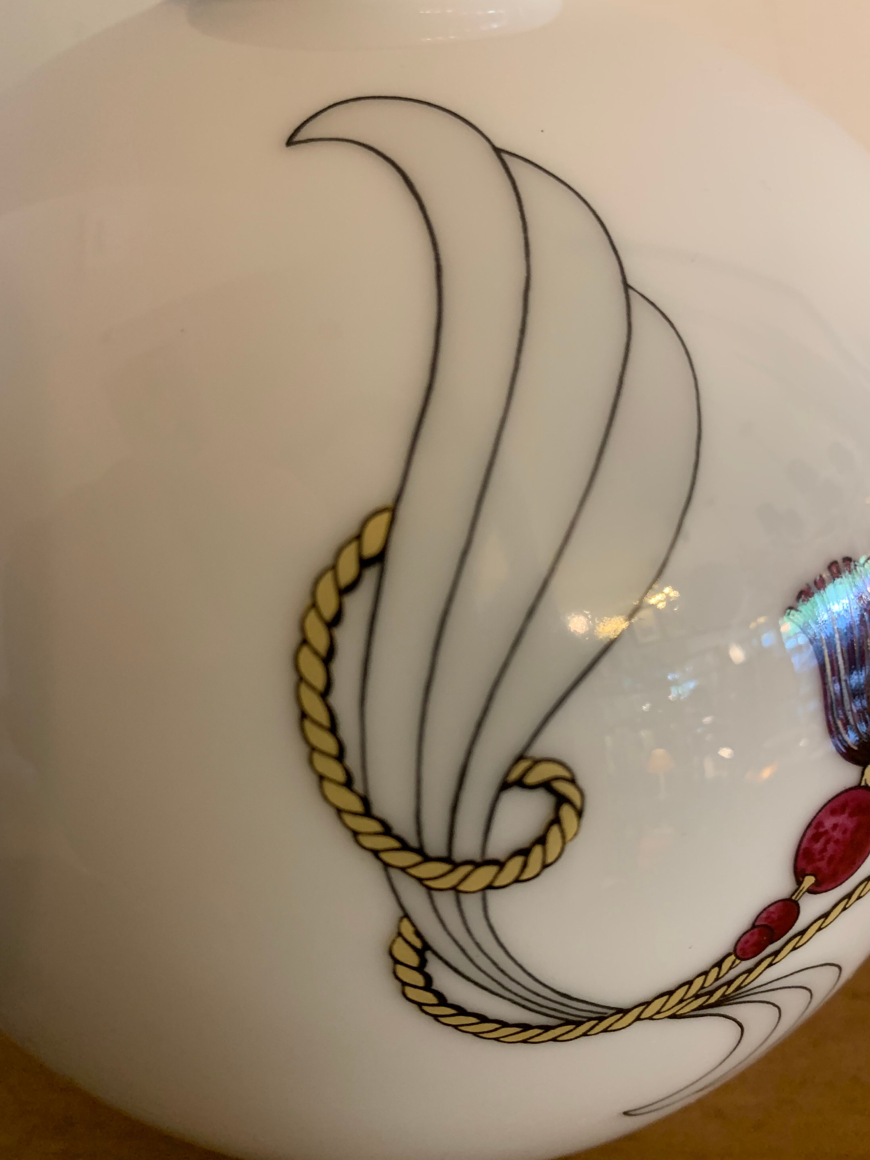 Tharaud Limoges porcelain ball vase