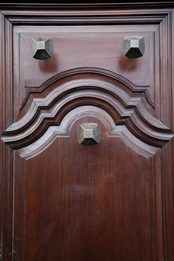 Grand vestiaire porte-manteau en bois 2 portes ancien