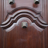 Large wooden coat rack 2 doors antique