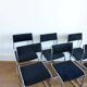 Lot of 6 velvet and chrome chairs Roche bobois
