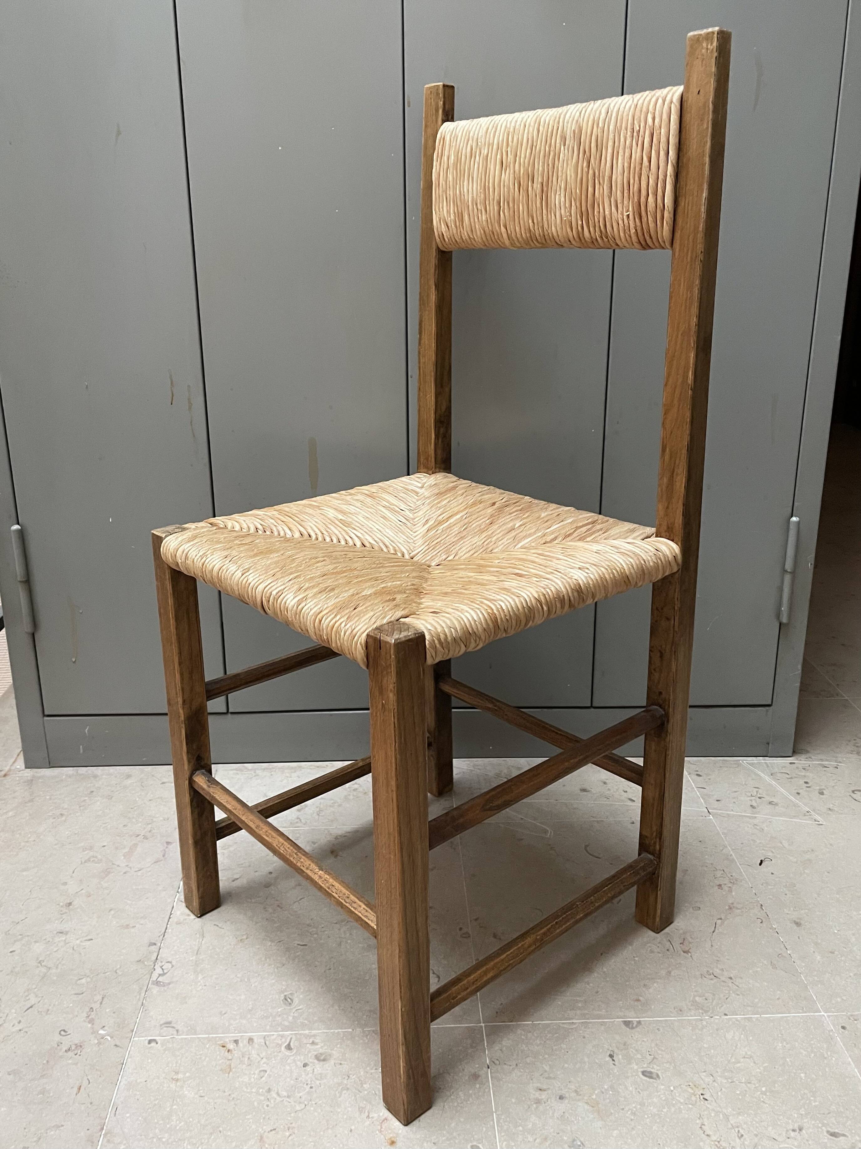 Chaise empaillé vintage