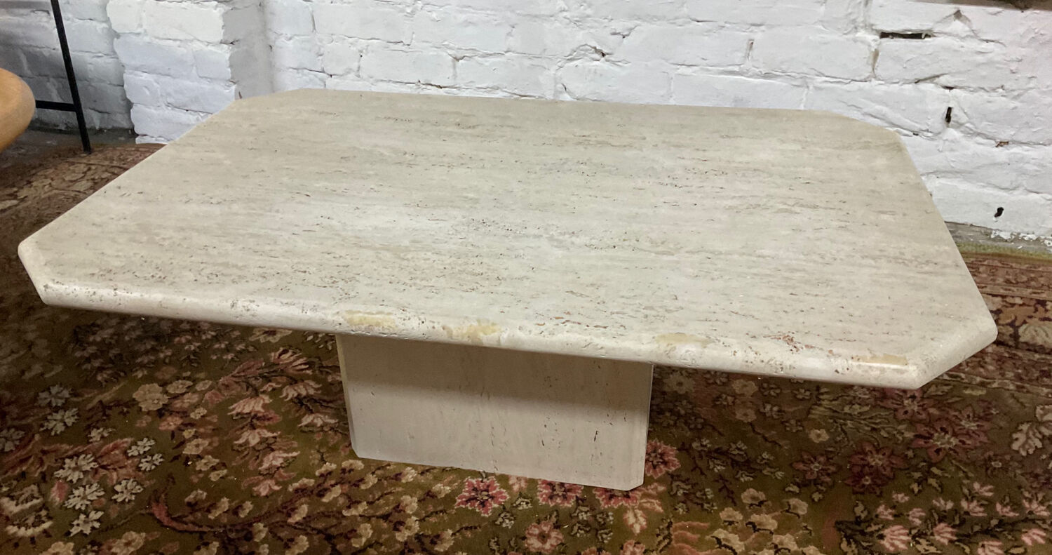 Travertine coffee table from the 70s