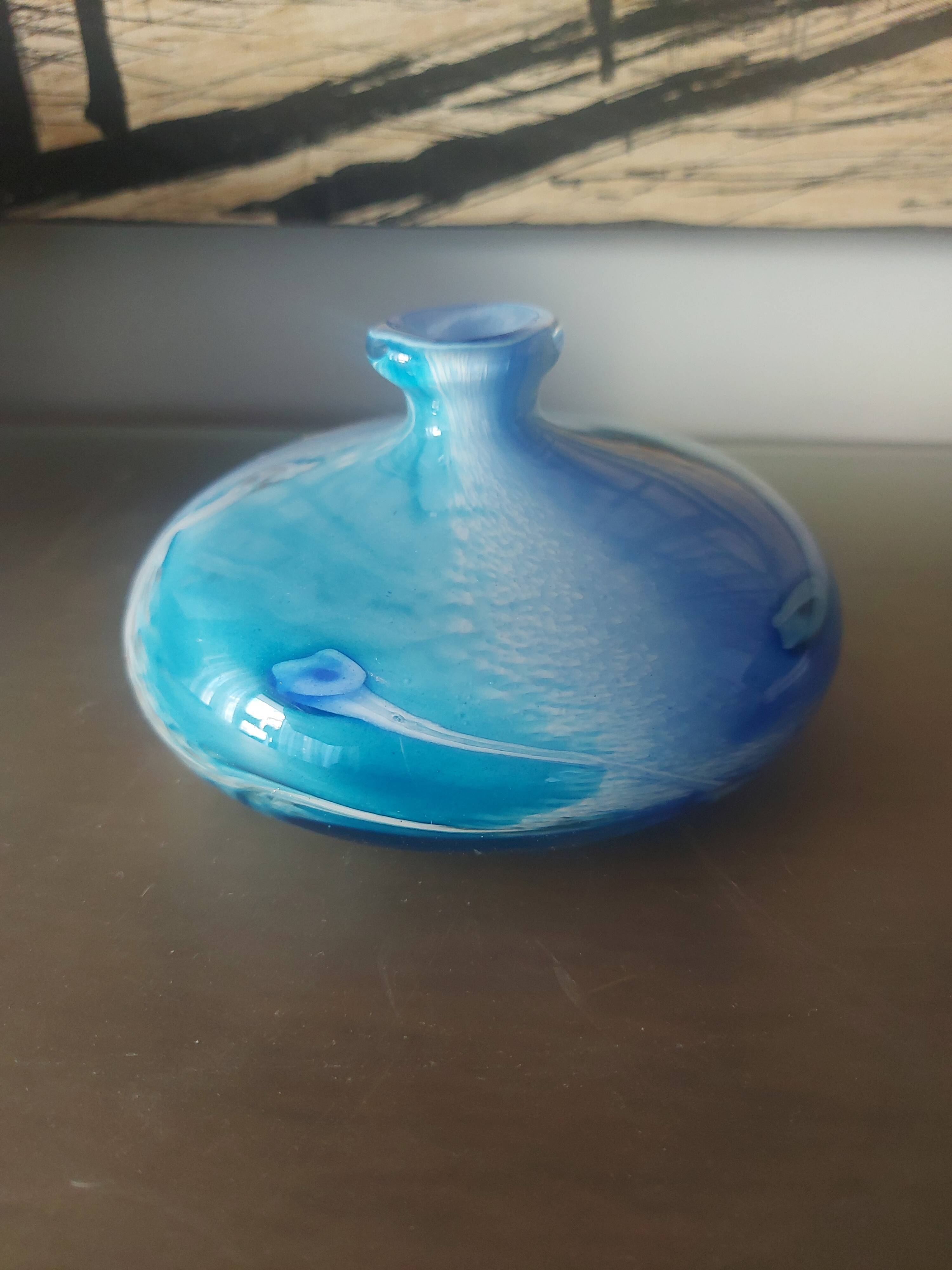 Biot souflé glass vase , Jean Michel Operto