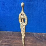 Female subject in gilded bronze, 1999 signed Claudine Berechel
