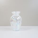 Glass vase iridescent, 80s