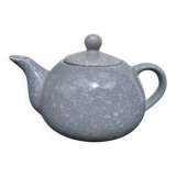 Théière 1980 grise et blanche moucheté