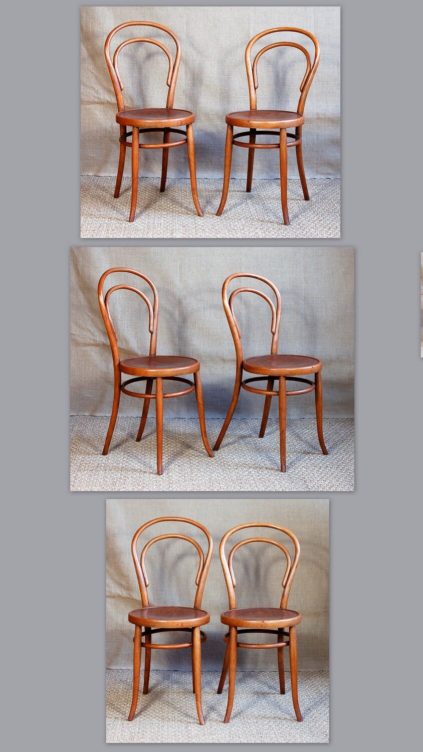 Pair of bistro chairs No.14 early 20th century