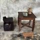 Coffee table, small vintage Indonesian modernist table in teak.