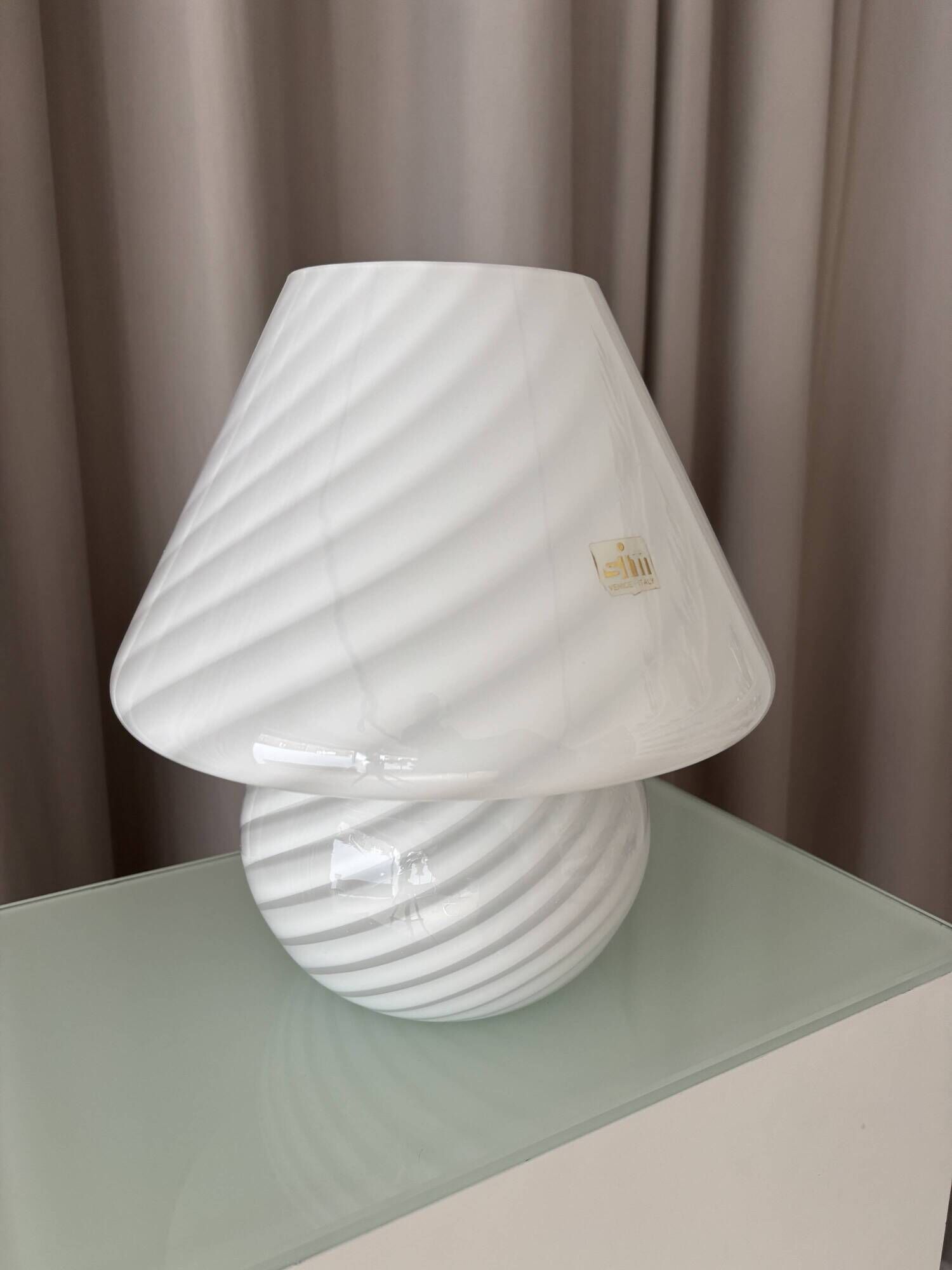 Vintage 1970s Italian Murano Swirl Glass Table Lamp – SIM Venezia