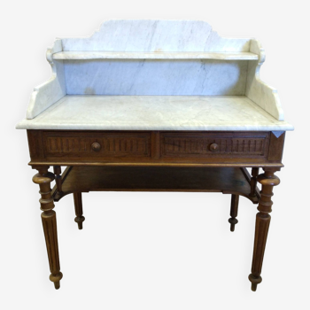 Wood and marble dressing table