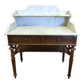 Wood and marble dressing table