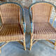 Salon de jardin en rotin vintage