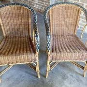 Salon de jardin en rotin vintage