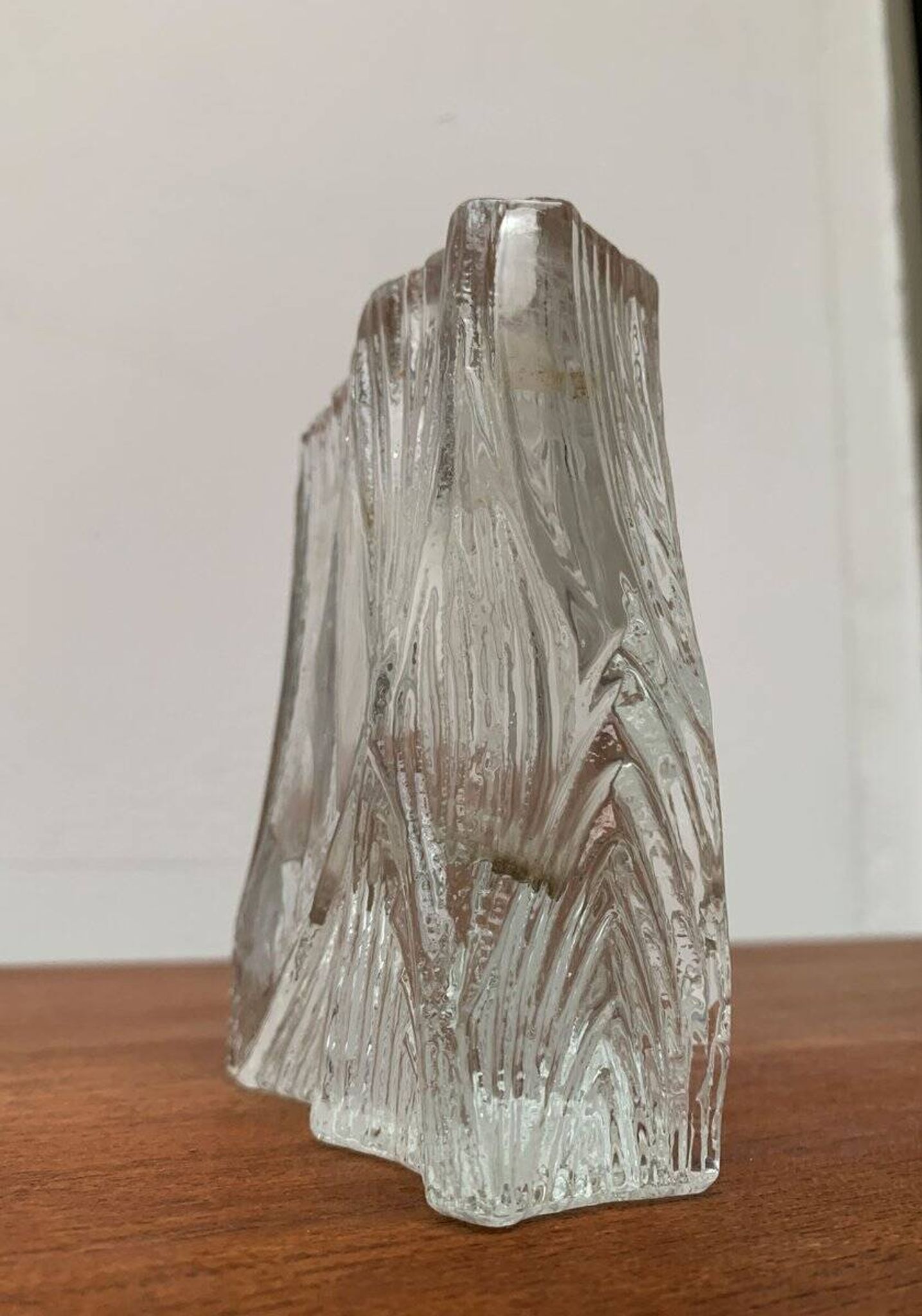 Vintage Glass Block Vase