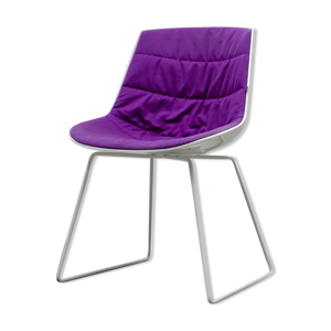 Chaise MDF Flow coque blanc laqué