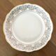 8 white and gold porcelain dessert plates