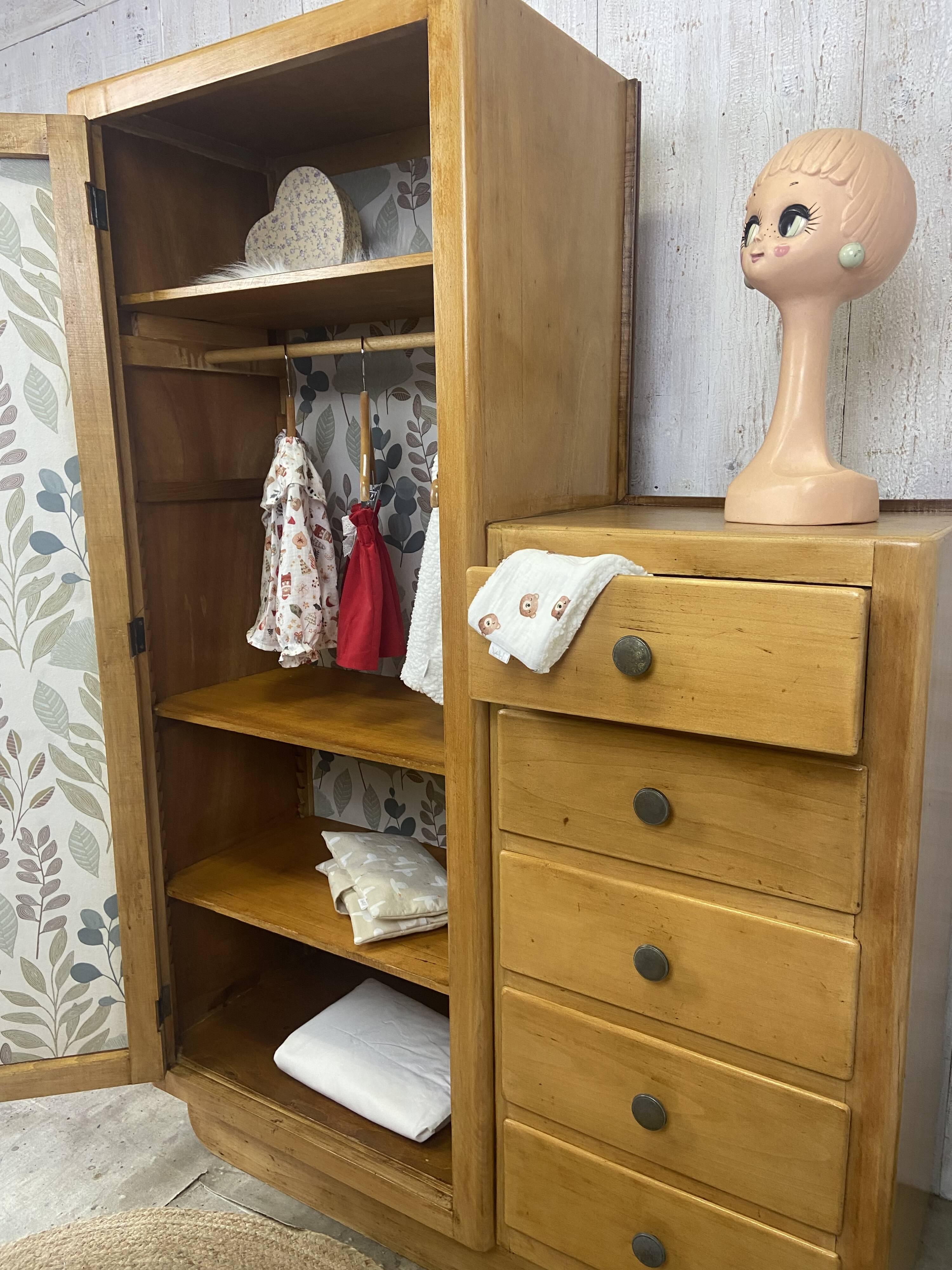 Asymmetrical wardrobe from the 1950s