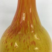 Vintage orange and yellow soliflore vase, signed