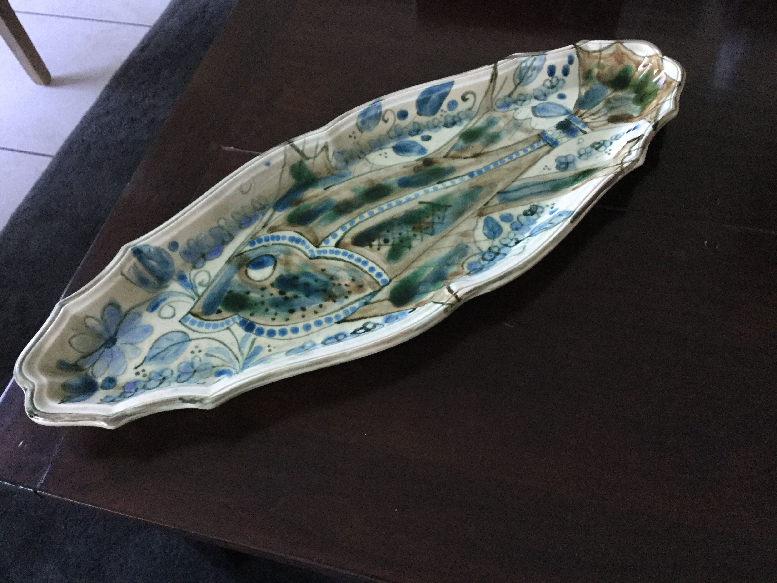 Plat à poisson en céramique  Maya