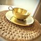 Cup and saucer in brass Saint Médard (18th century)