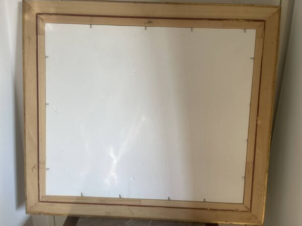 Ancien Tableau Peinture Huile Cadre Doré Provence Méditerranée Italie