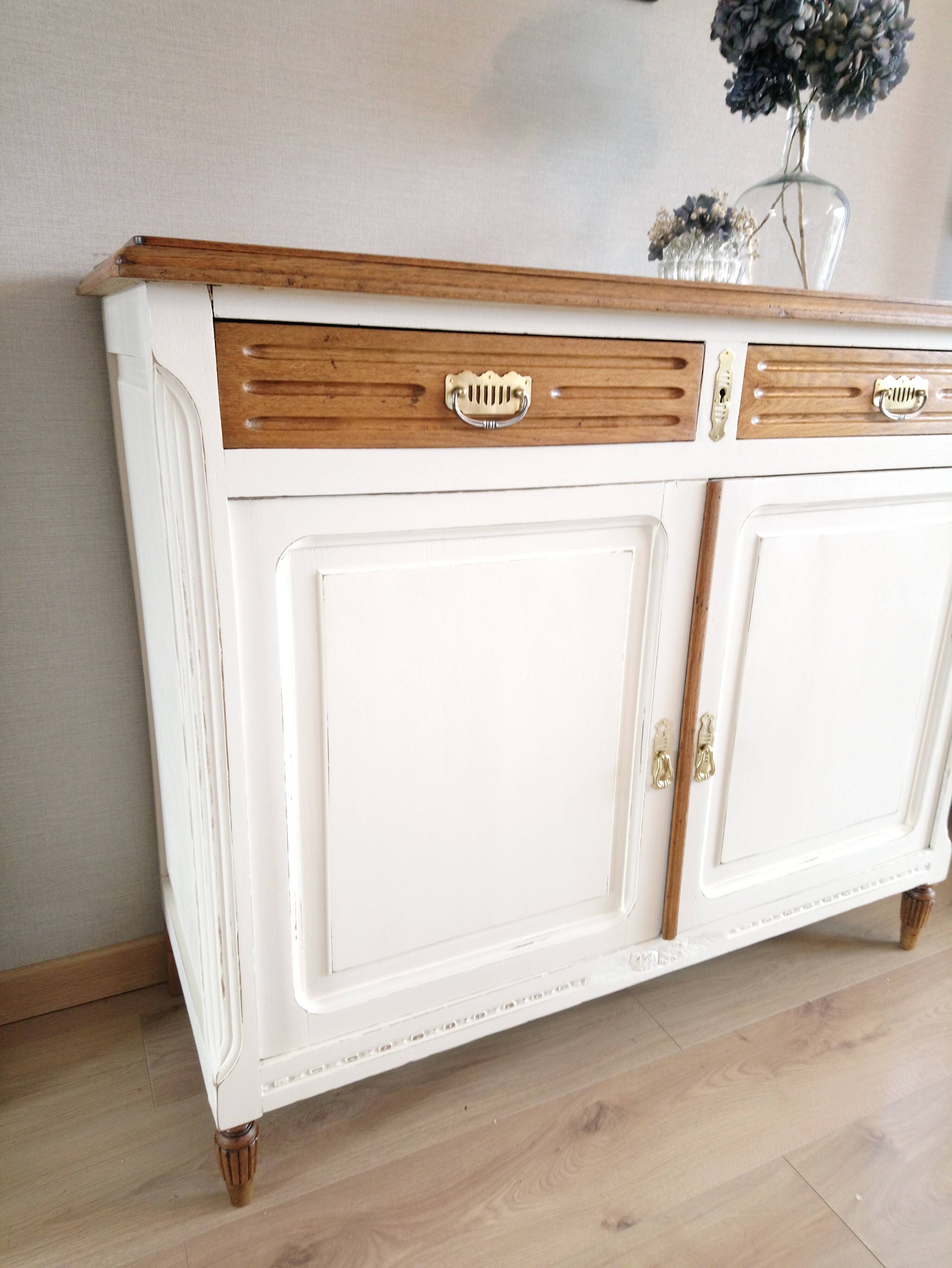 Buffet en chêne relooké