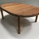 Brutalist pine extendable round dining table by Rainer Daumiller for Hirtshals Savvaerk 1970s